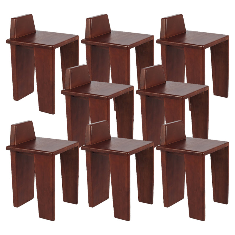 Contemporary Dining Room Solid Wood Parsons Armless Dining Chair