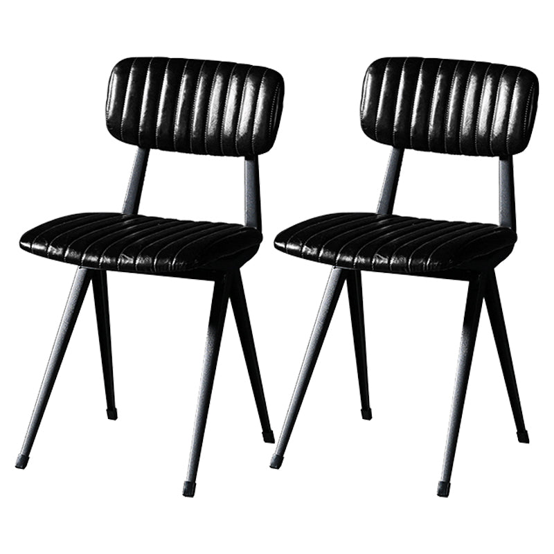 Contemporary Dining Room Open Back Metal Armless Dining Chair