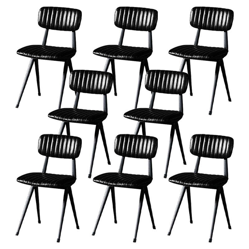 Contemporary Dining Room Open Back Metal Armless Dining Chair