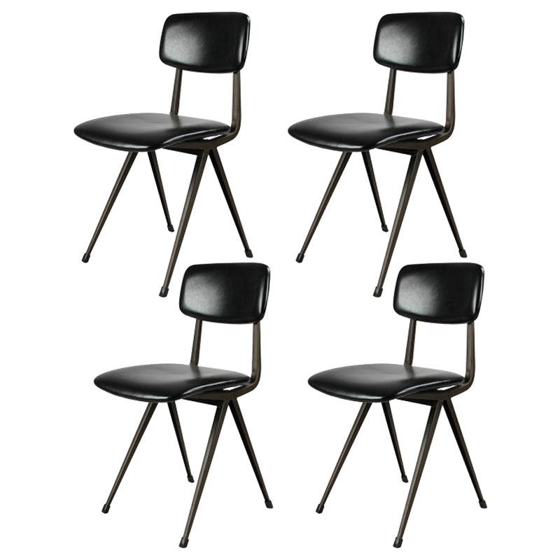 Contemporary Dining Room Open Back Metal Armless Dining Chair