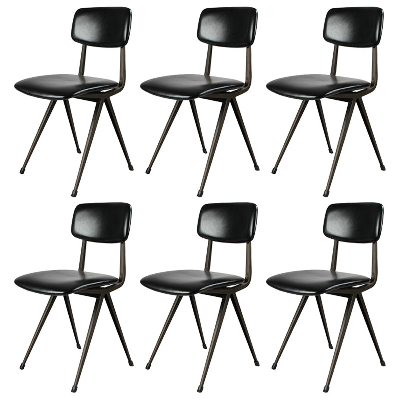 Contemporary Dining Room Open Back Metal Armless Dining Chair