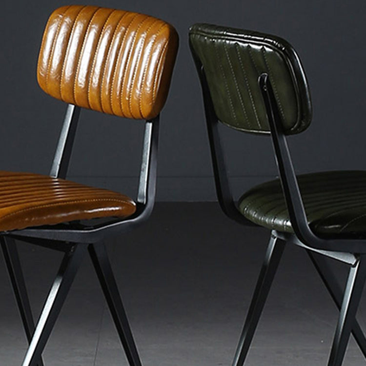 Contemporary Dining Room Open Back Metal Armless Dining Chair