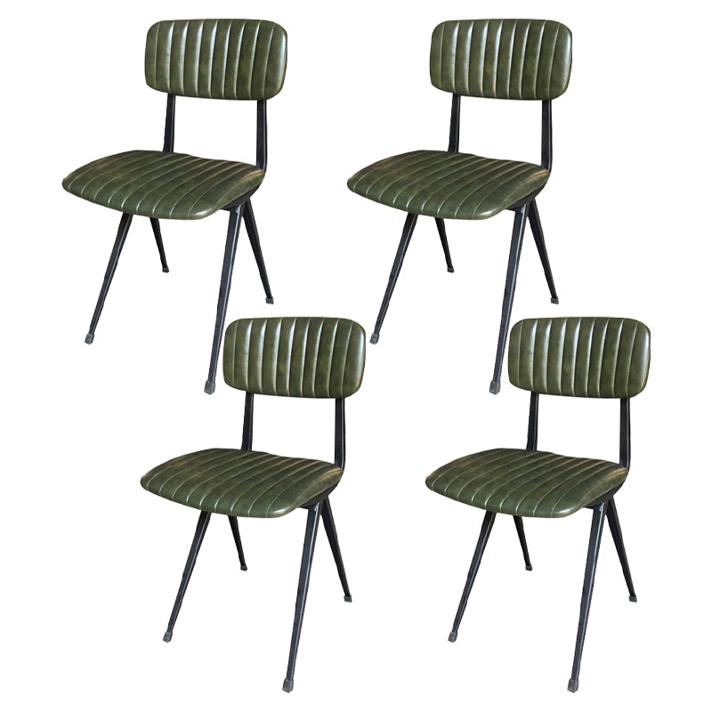 Contemporary Dining Room Open Back Metal Armless Dining Chair