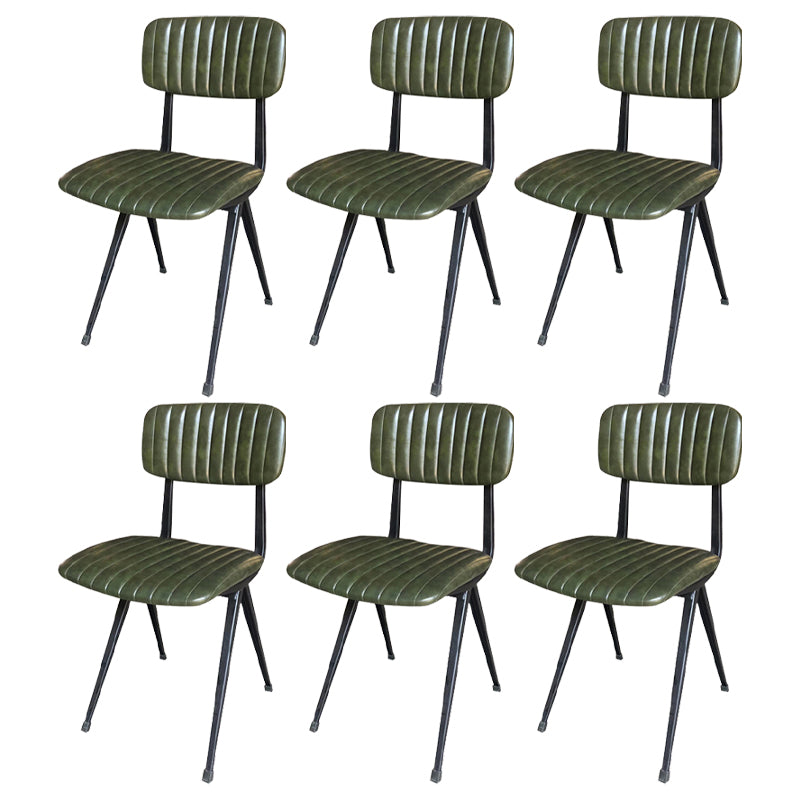 Contemporary Dining Room Open Back Metal Armless Dining Chair