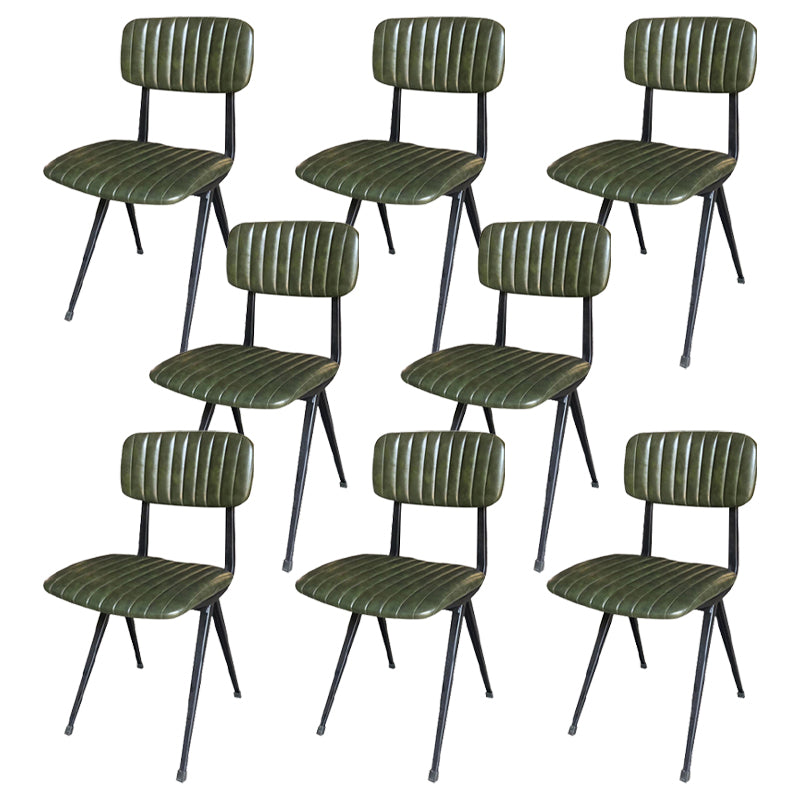 Contemporary Dining Room Open Back Metal Armless Dining Chair