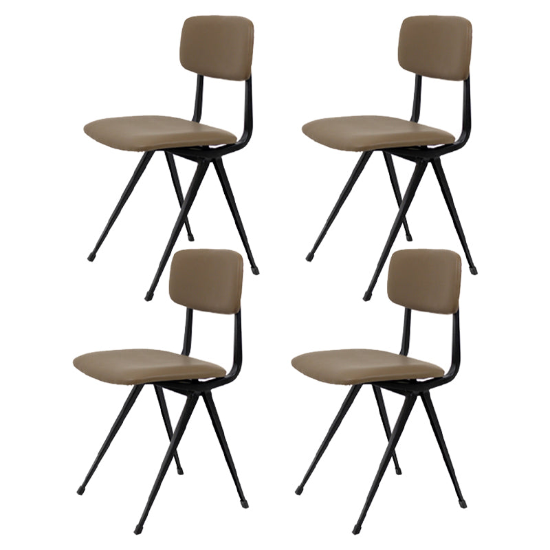 Contemporary Dining Room Open Back Metal Armless Dining Chair