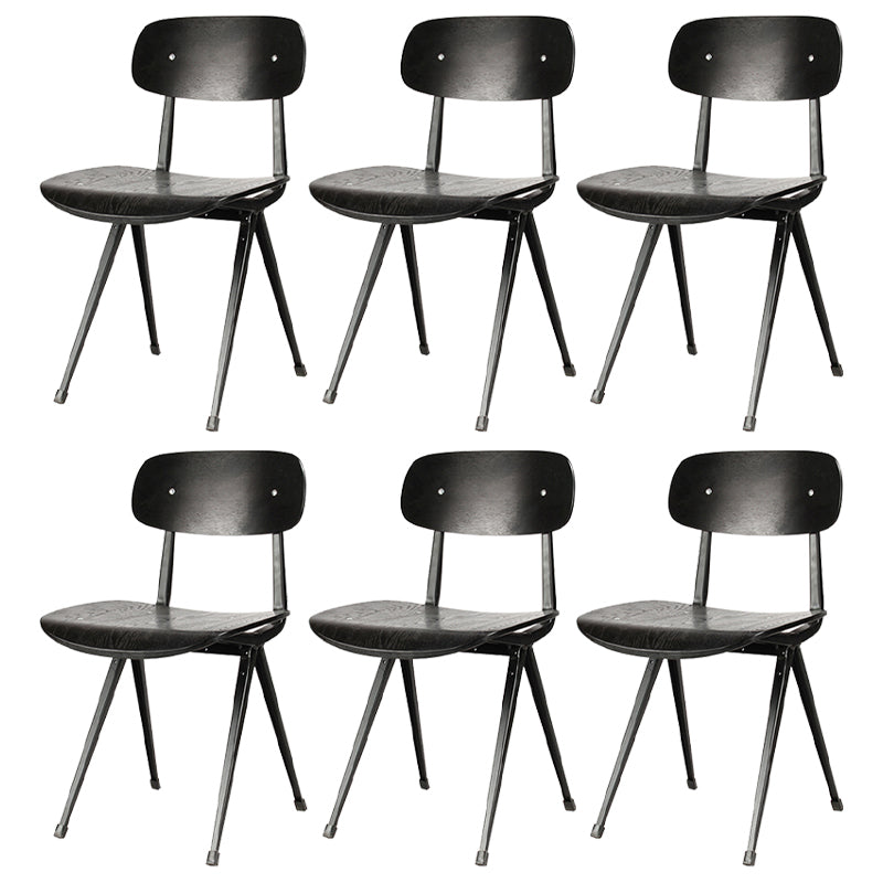 Contemporary Dining Room Open Back Metal Armless Dining Chair