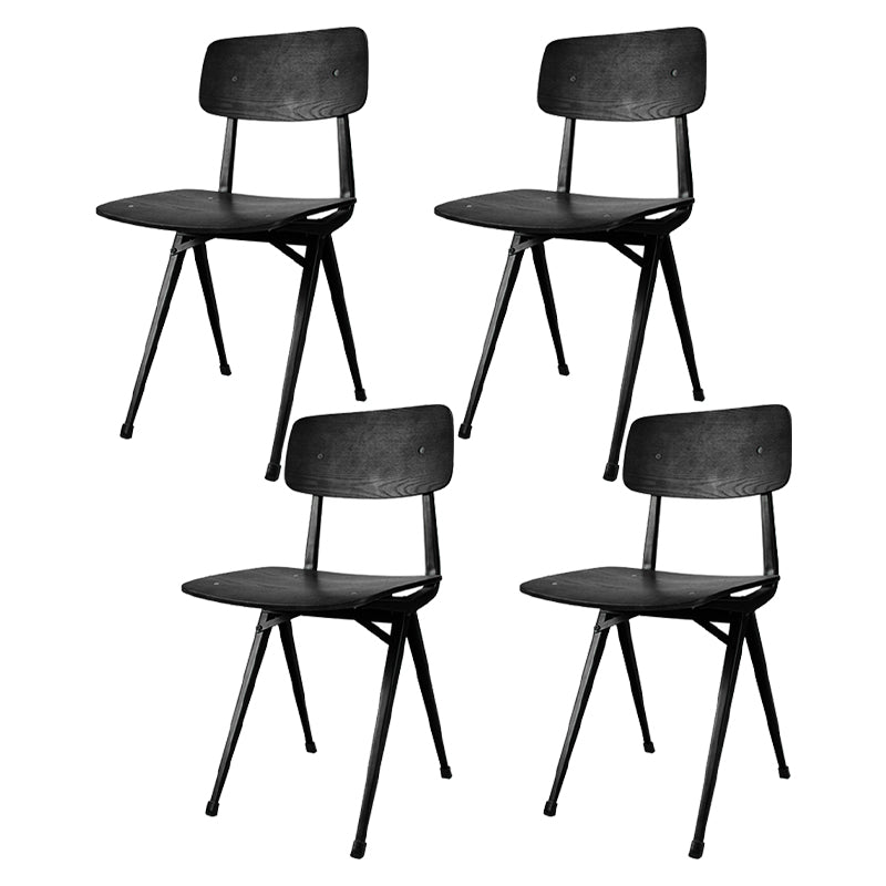 Contemporary Dining Room Open Back Metal Armless Dining Chair