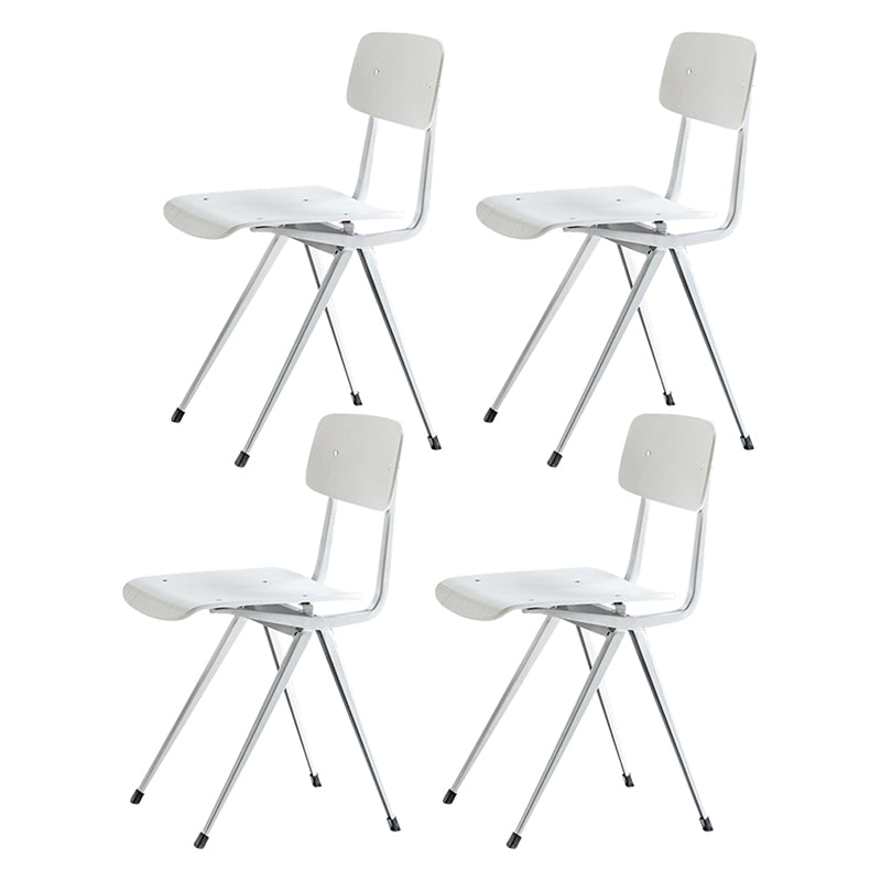 Contemporary Dining Room Open Back Metal Armless Dining Chair