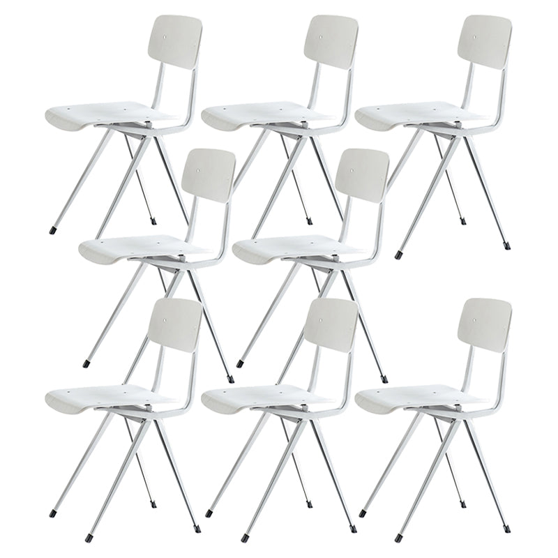 Contemporary Dining Room Open Back Metal Armless Dining Chair