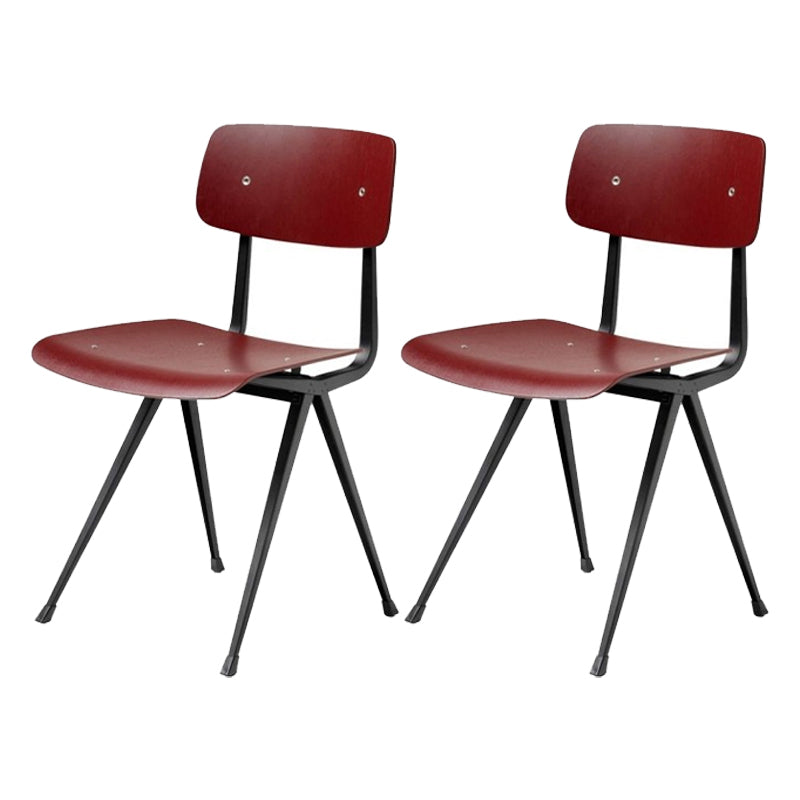 Contemporary Dining Room Open Back Metal Armless Dining Chair