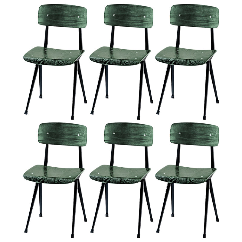 Contemporary Dining Room Open Back Metal Armless Dining Chair
