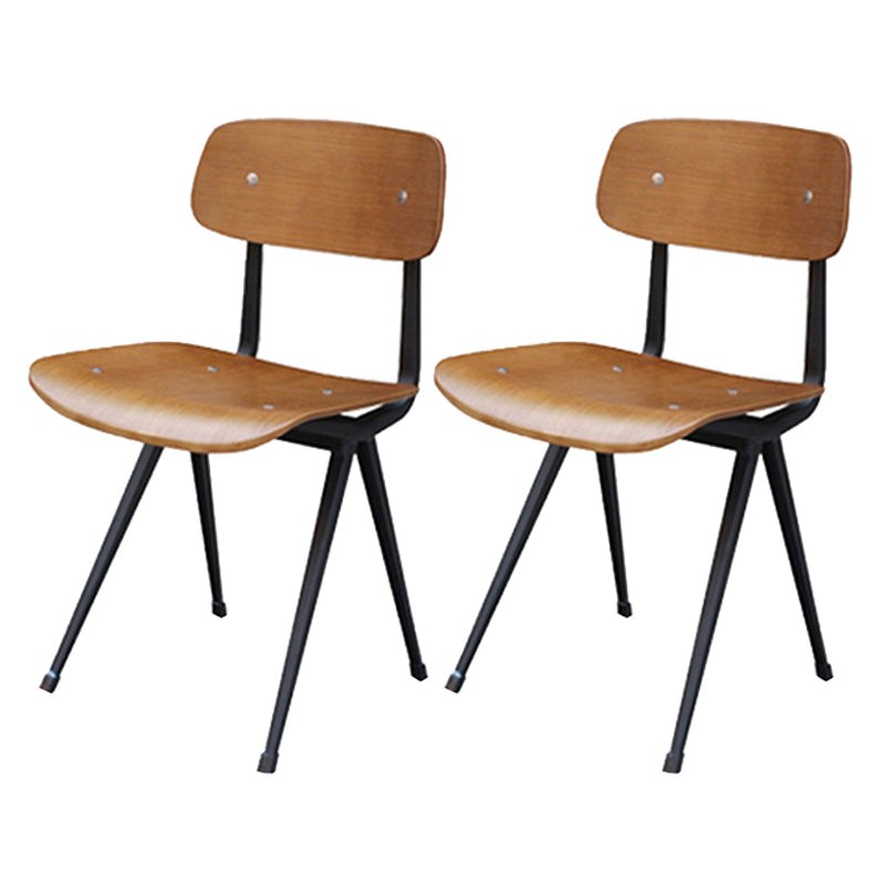 Contemporary Dining Room Open Back Metal Armless Dining Chair