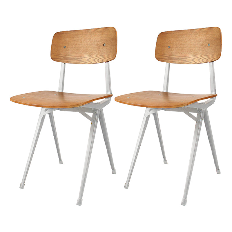 Contemporary Dining Room Open Back Metal Armless Dining Chair