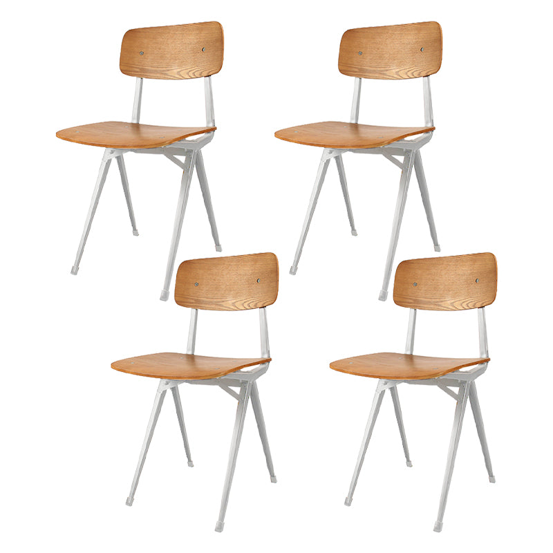 Contemporary Dining Room Open Back Metal Armless Dining Chair