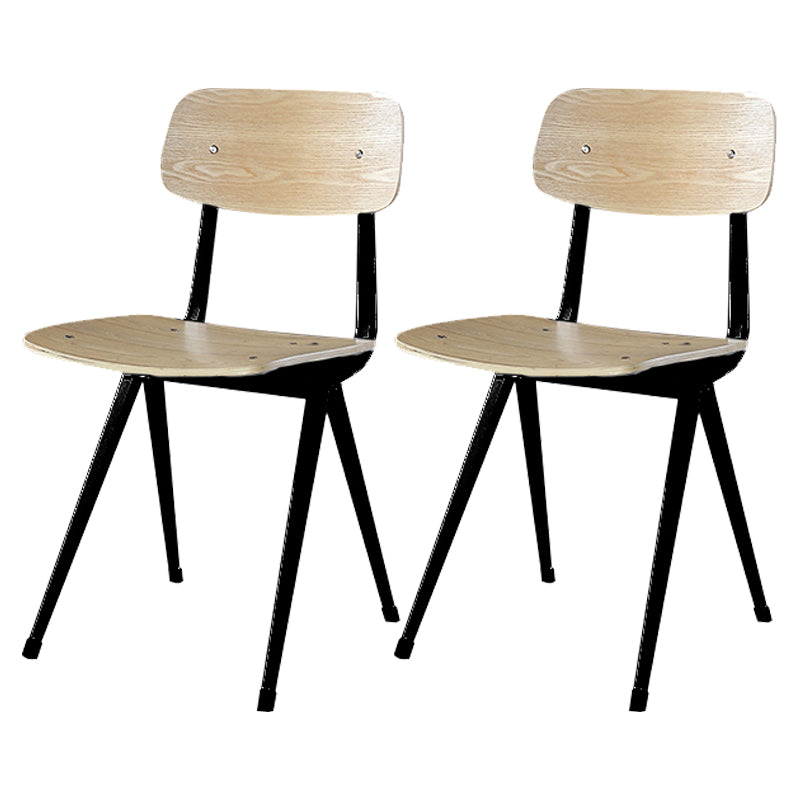 Contemporary Dining Room Open Back Metal Armless Dining Chair