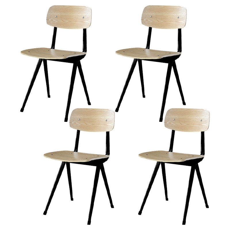 Contemporary Dining Room Open Back Metal Armless Dining Chair