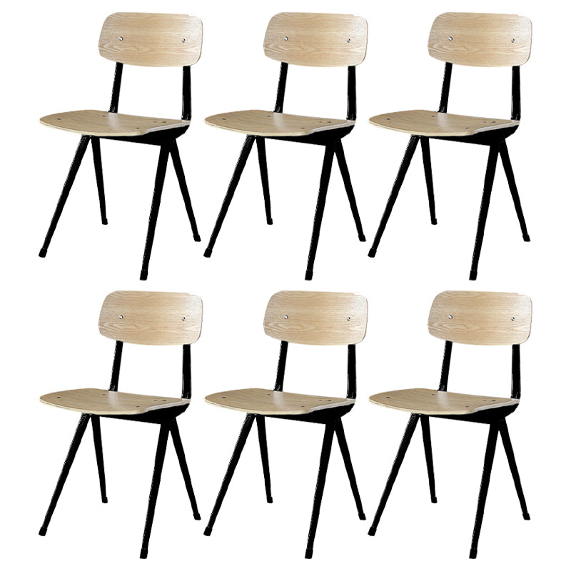 Contemporary Dining Room Open Back Metal Armless Dining Chair