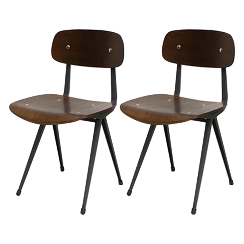 Contemporary Dining Room Open Back Metal Armless Dining Chair