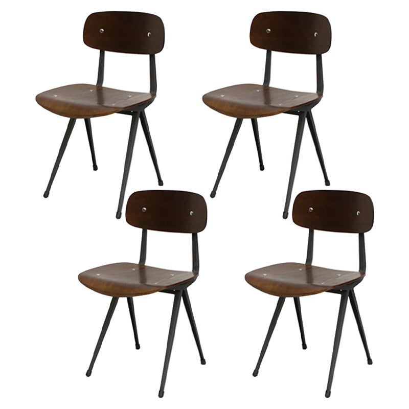 Contemporary Dining Room Open Back Metal Armless Dining Chair