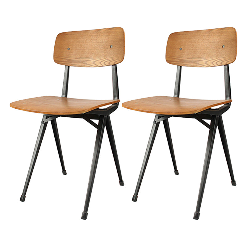Contemporary Dining Room Open Back Metal Armless Dining Chair