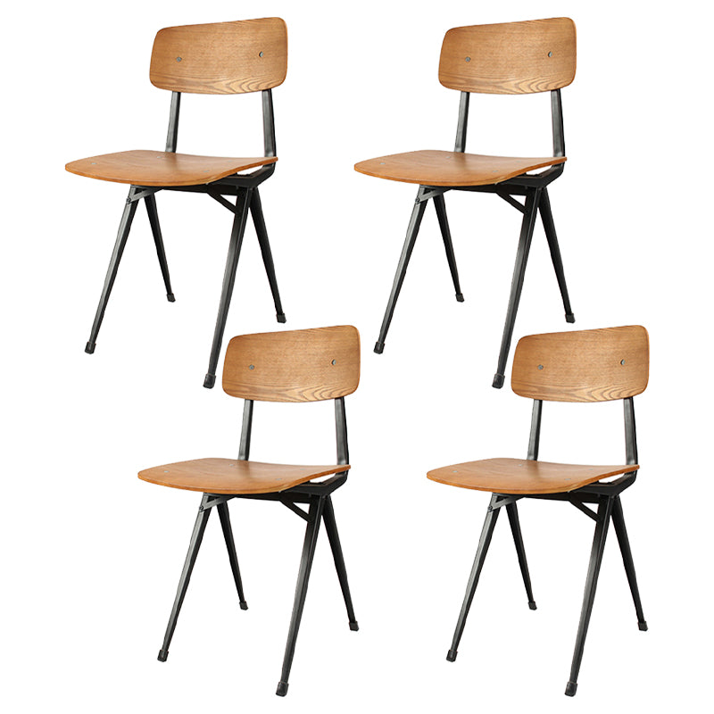 Contemporary Dining Room Open Back Metal Armless Dining Chair