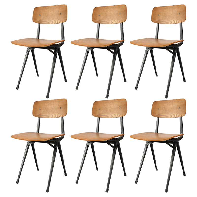Contemporary Dining Room Open Back Metal Armless Dining Chair