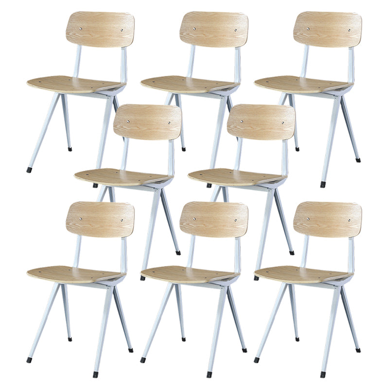 Contemporary Dining Room Open Back Metal Armless Dining Chair