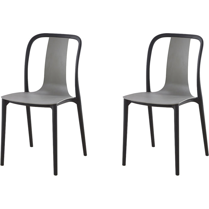 Modern Dining Room Armless Plastic Slat Back Stacking Dining Chair