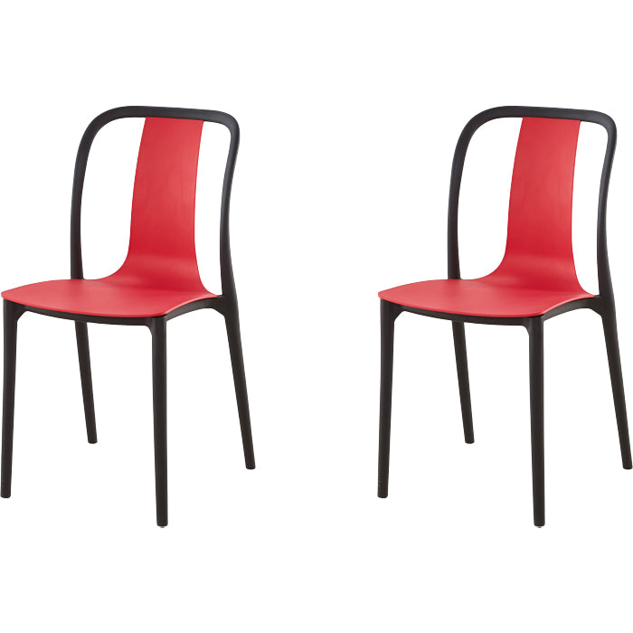 Modern Dining Room Armless Plastic Slat Back Stacking Dining Chair