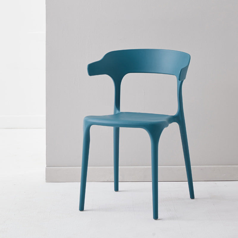 Modern Dining Room Armless Plastic Open Back Stackable Dining Chair