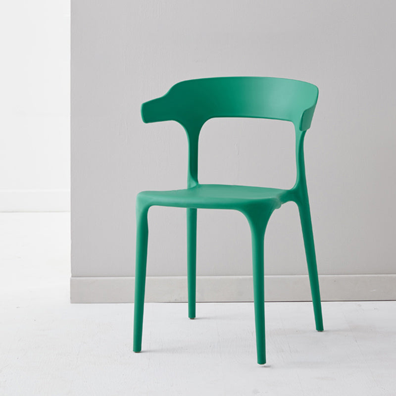 Modern Dining Room Armless Plastic Open Back Stackable Dining Chair