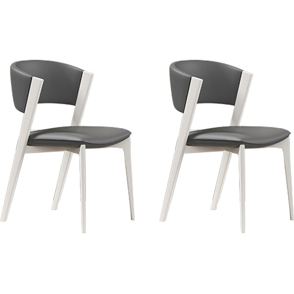 White Legs Modern Open Back Upholstered Dining and Accent Chairs