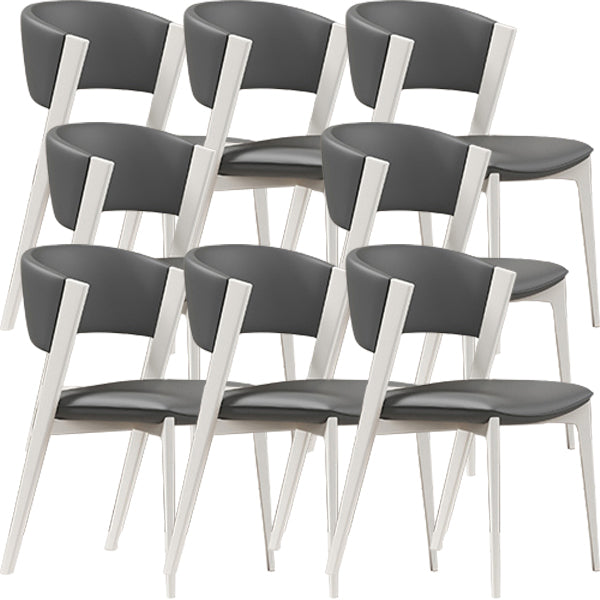 White Legs Modern Open Back Upholstered Dining and Accent Chairs