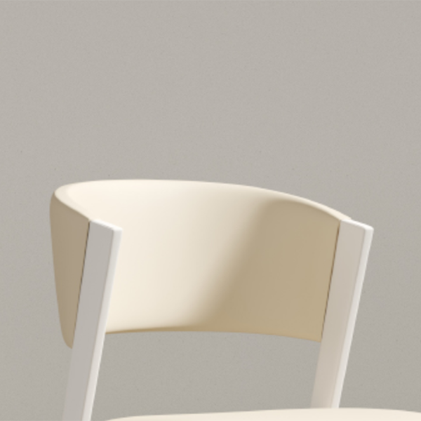 White Legs Modern Open Back Upholstered Dining and Accent Chairs