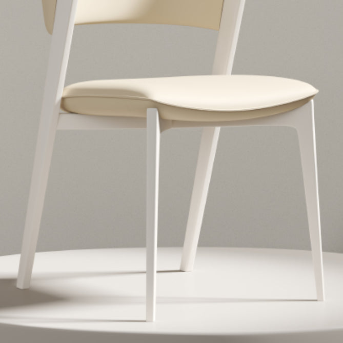 White Legs Modern Open Back Upholstered Dining and Accent Chairs