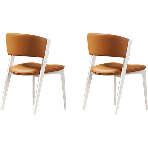 White Legs Modern Open Back Upholstered Dining and Accent Chairs