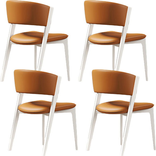 White Legs Modern Open Back Upholstered Dining and Accent Chairs