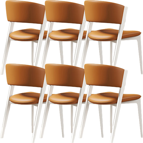 White Legs Modern Open Back Upholstered Dining and Accent Chairs