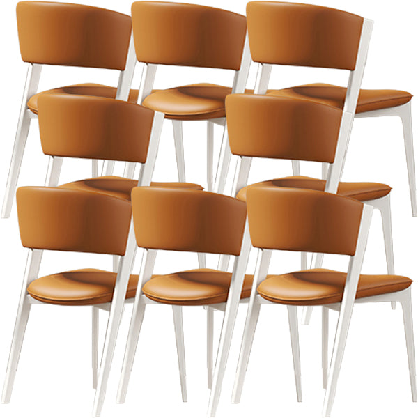 White Legs Modern Open Back Upholstered Dining and Accent Chairs