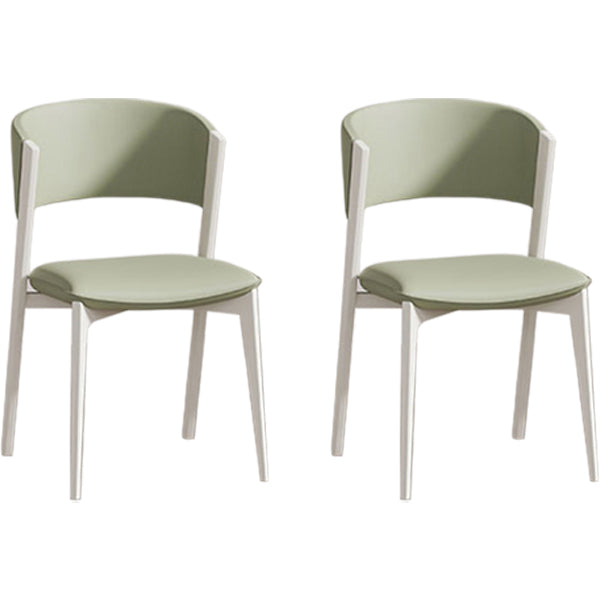 White Legs Modern Open Back Upholstered Dining and Accent Chairs