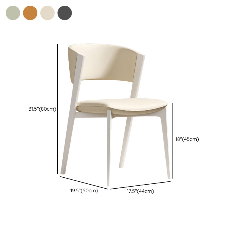 White Legs Modern Open Back Upholstered Dining and Accent Chairs