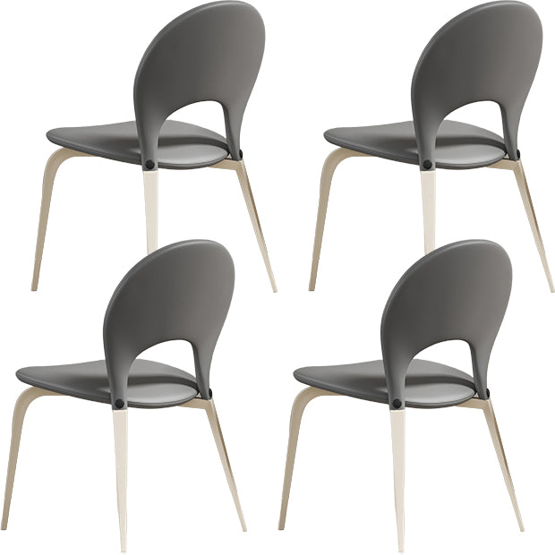 White Legs Contemporary Upholstered Dining Room Chair for Home