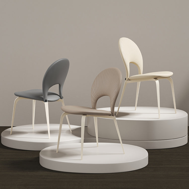 White Legs Contemporary Upholstered Dining Room Chair for Home
