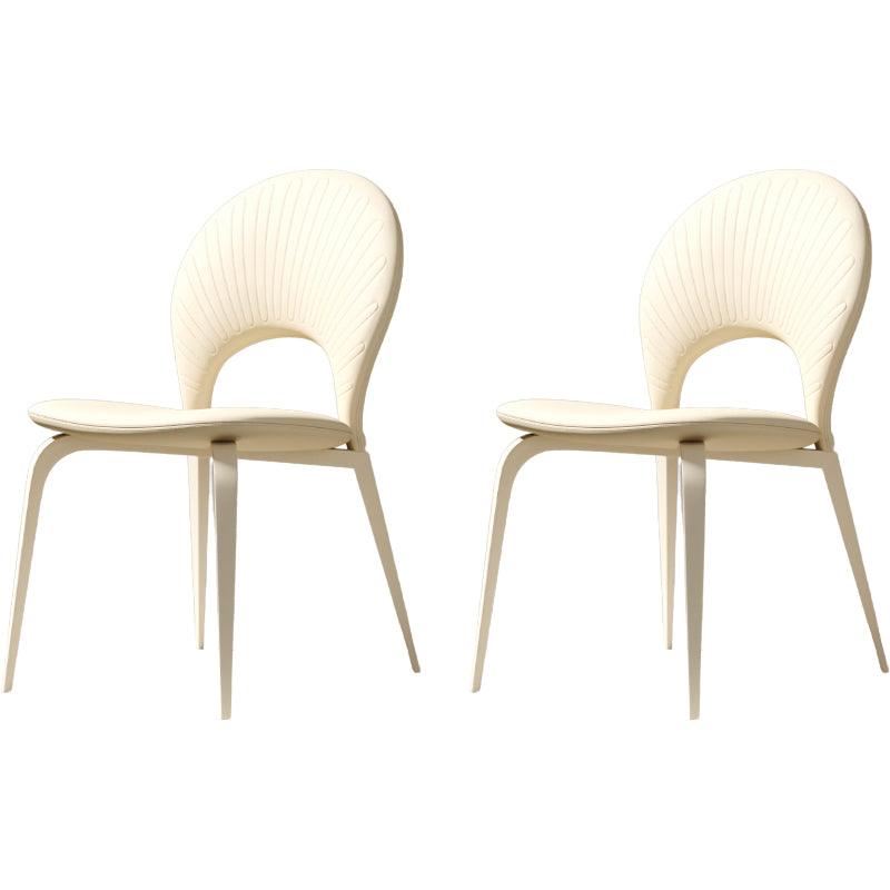 White Legs Contemporary Upholstered Dining Room Chair for Home
