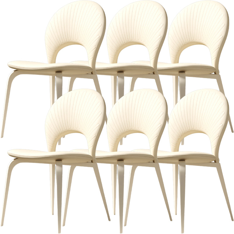 White Legs Contemporary Upholstered Dining Room Chair for Home
