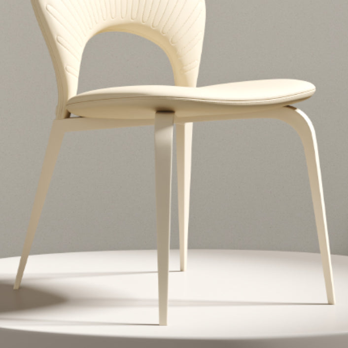 White Legs Contemporary Upholstered Dining Room Chair for Home