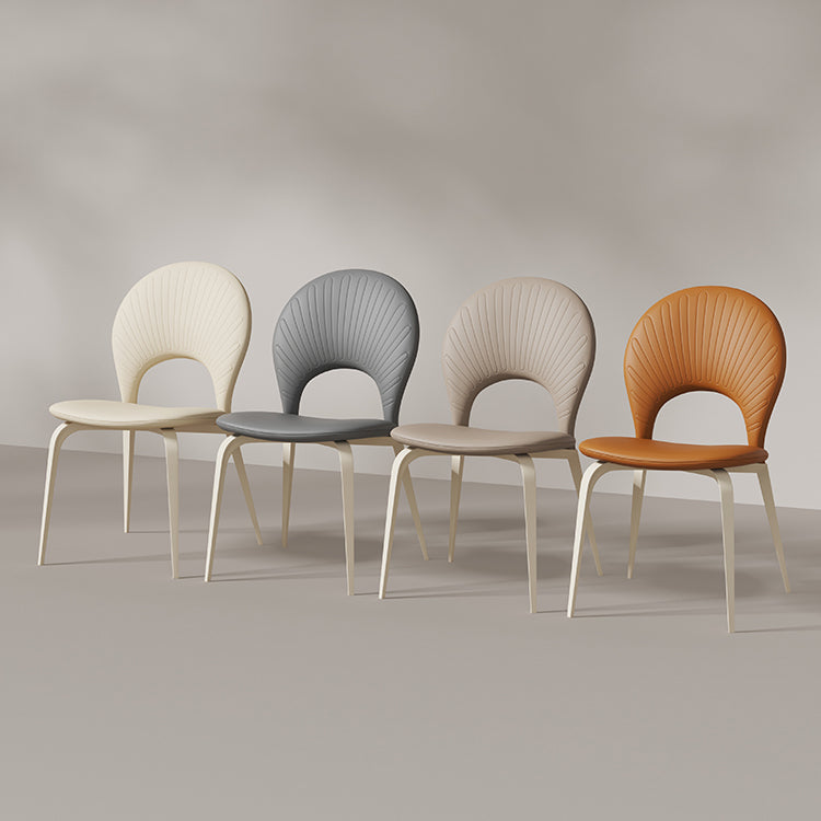 White Legs Contemporary Upholstered Dining Room Chair for Home