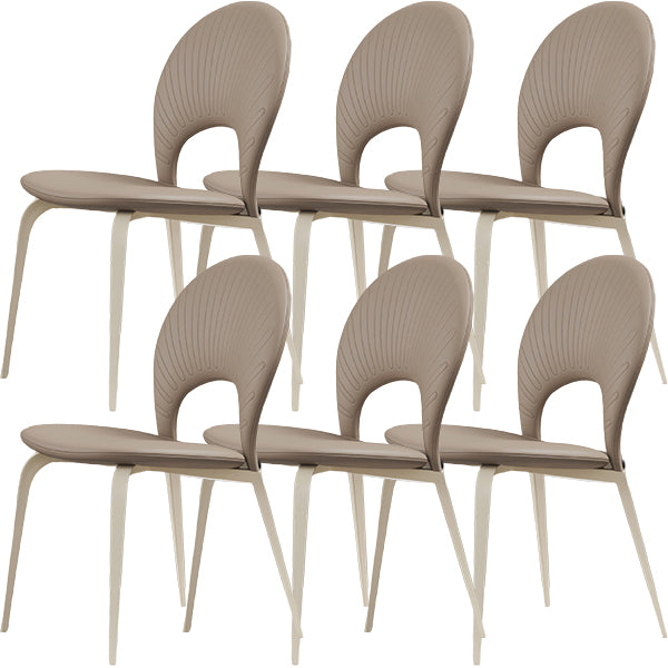 White Legs Contemporary Upholstered Dining Room Chair for Home