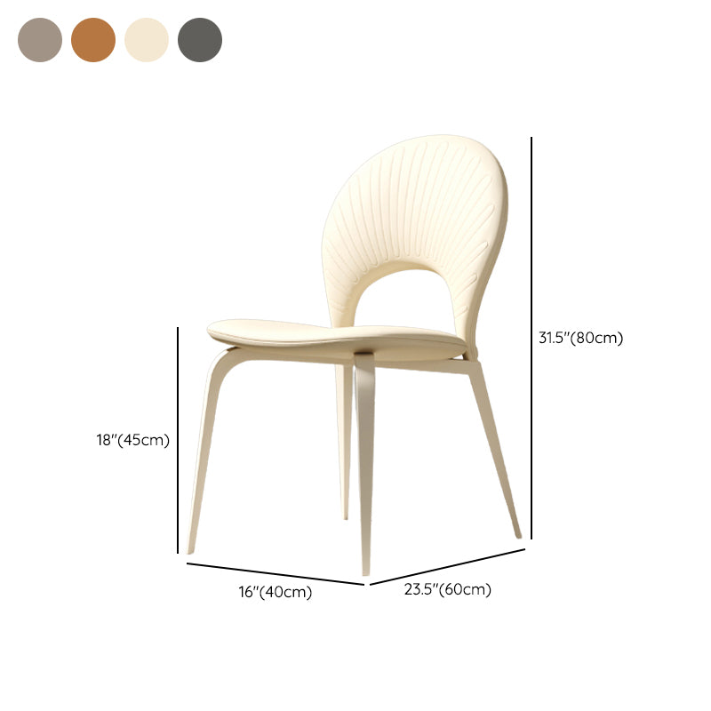 White Legs Contemporary Upholstered Dining Room Chair for Home